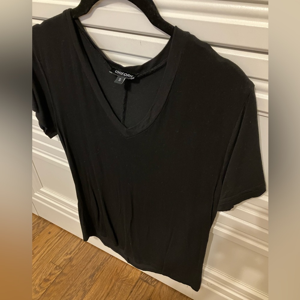 Uniform Black V Neck